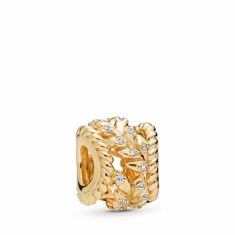 Talismane Pandora Shine™ Dazzling Grain Swirls Aur (ucbKTRWA)